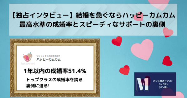 【独占インタビュー】結婚を急ぐならハッピーカムカム 最高水準の成婚率とスピーディなサポートの裏側